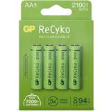 Batteries - Green Batteries & Chargers GP Batteries ReCyko Rechargeable AA 2100mAh 4-pack