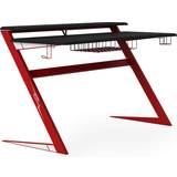 Alphason Aries Gaming Desk - Black/Red, 1360x690x825mm