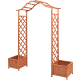 vidaXL Trellis Rose Arch with Planters 180x205cm