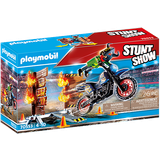 Playmobil Stunt Show Motocross with Fiery Wall 70553