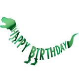 Ginger Ray Garlands Happy Birthday Dinosaur Green