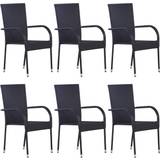 Rattan Patio Chairs vidaXL 310087 6-pack Garden Dining Chair