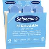 Water Resistant Plasters Salvequick Blue Detectable Plaster 35x6-pack Refill