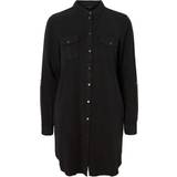 Short Dresses on sale Vero Moda Silla Long Sleeved Shirt Mini Dress - Black/Black