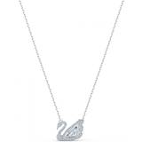 Swarovski Dancing Swan Necklace - Silver/Transparent