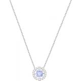 Swarovski Sparkling Dance Round Necklace - Silver/Blue/White