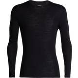 Sportswear Garment Base Layers Icebreaker Merino 175 Everyday Long Sleeve Crewe Thermal Top Men - Black
