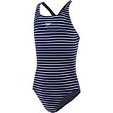 Stripes Bathing Suits Speedo Essential Endurance+ Stripe Medalist Swimsuit - Navy/White (812516F132)