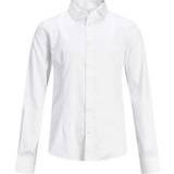 Elastane Shirts Children's Clothing Jack & Jones Boy's Curved Hem Shirt - White/White (12151620)