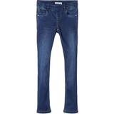 Polyester - Treggings Trousers Name It Super Soft Jeggings - Blue/Dark Blue Denim (13165980)