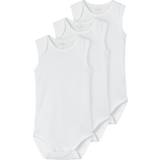 Sleeveless Bodysuits Children's Clothing Name It Bodysuit 3-pack - White/Bright White (13183437)