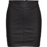 Only Women Skirts Only Leather Look Skirt - Black