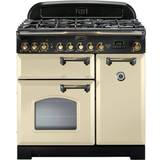 Dual Fuel Ovens Cookers on sale Rangemaster CDL90DFFCR/B Classic Deluxe 90cm Dual Fuel Beige