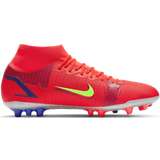 Nike Artificial Grass (AG) - Women Football Shoes Nike Mercurial Superfly 8 Academy AG - Bright Crimson/Indigo Burst/White/Metallic Silver