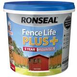 Ronseal Red Paint Ronseal Fence Life Plus Wood Paint Red Cedar 5L