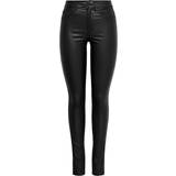 Only Royal Hw Rock Coated Skinny Fit Jeans - Black