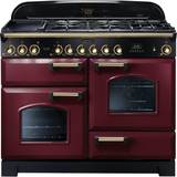 110cm Gas Cookers Rangemaster Classic Deluxe CDL110DFFCY/B 110cm Dual Fuel Cranberry Red