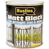 Rustins Metal Paint Rustins Quick Dry Black Matt Metal Paint, Wood Paint Black 1L
