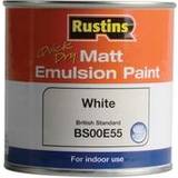 Water-borne Paint Rustins Quick Dry Matt Emulsion Wall Paint, Ceiling Paint White 0.25L