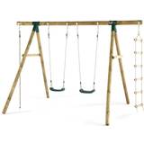 Playground Plum Gibbon Wooden Garden Swing Set