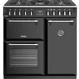 Stoves 90cm - Dual Fuel Ovens Gas Cookers Stoves Richmond Deluxe S900DF 90cm Dual Fuel Black