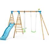 Swings - Wooden Toys Playground TP Toys Alaska Wooden Double Swing Set & Slide