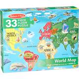 Melissa & Doug Floor Jigsaw Puzzles Melissa & Doug World Map 33 Pieces