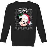 Polyester Christmas Sweaters Children's Clothing Disney Kids Classic Mickey Mouse Sweatshirt - Black