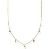 Thomas Sabo Charm Club Necklace - Gold/Multicolour