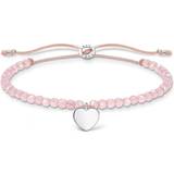 Pink Bracelets Thomas Sabo Charm Club Bracelet - Silver/Beige/Quartz