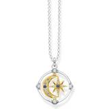 Thomas Sabo Star & Moon Necklace - Silver/Multicolour