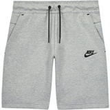 Cotton - Shorts Trousers Nike Kid's Tech Fleece - Dark Grey Heather/Black (DA0826-063)