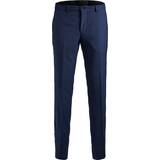 Men - Suit Trousers Jack & Jones Super Slim Fit Suit Trousers - Blue/Medieval Blue