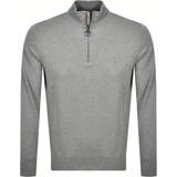 Barbour Jumpers Barbour Cotton Half Zip Sweater - Grey Marl