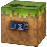 Brown Alarm Clocks Kid's Room Paladone Minecraft Sunrise Music Grass Block Sound & Light