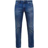 Trousers & Shorts on sale Hugo Boss Delaware3 Slim-Fit in Mid-Washed Italian Stretch Denim - Dark Blue