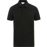 Lacoste Elastane/Lycra/Spandex Tops Lacoste Regular Fit Tonal Crocodile Polo Shirt - Black