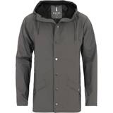 Grey - Women Rain Jackets & Rain Coats Rains Jacket Unisex - Charcoal