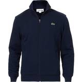 Lacoste Jumpers Lacoste Cotton Blend Fleece Zip Sweatshirt - Navy Blue