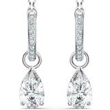 Jewellery Swarovski Attract Drop Earrings - Silver/Transparent