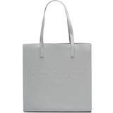 Grey Totes & Shopping Bags Ted Baker Soocon Crosshatch Large Icon Bag - Light Grey