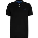 Gant Contrast Collar Regular Fit Polo Shirt - Black