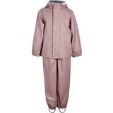 Fleece Lined Rain Sets Children's Clothing Mikk-Line PU Recycled Rain Set - Adobe Rose (3335)
