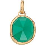 Green Charms & Pendants Monica Vinader Siren Medium Bezel Charm Pendant - Gold/Onyx