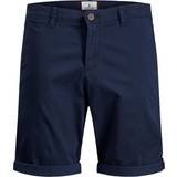 Jack & Jones Men Shorts Jack & Jones Bowie Solid Chino Shorts - Blue/Navy Blazer