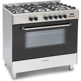 90cm - Dual Fuel Ovens Gas Cookers Montpellier MR91DFMX Stainless Steel