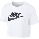 Nike Women T-shirts Nike Women's Sportswear Essential Cropped T-shirt - White/Black