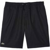 Lacoste Polyester Trousers & Shorts Lacoste Sport Solid Diamond Weave Taffeta Tennis Shorts - Black