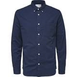 Selected Men Shirts Selected Organic Cotton Oxford Shirt - Blue/Moonlit Ocean