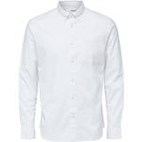 Selected Men Shirts Selected Organic Cotton Oxford Shirt - White/White